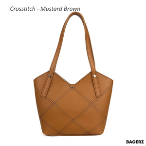 Crosstitch - Mustard Brown